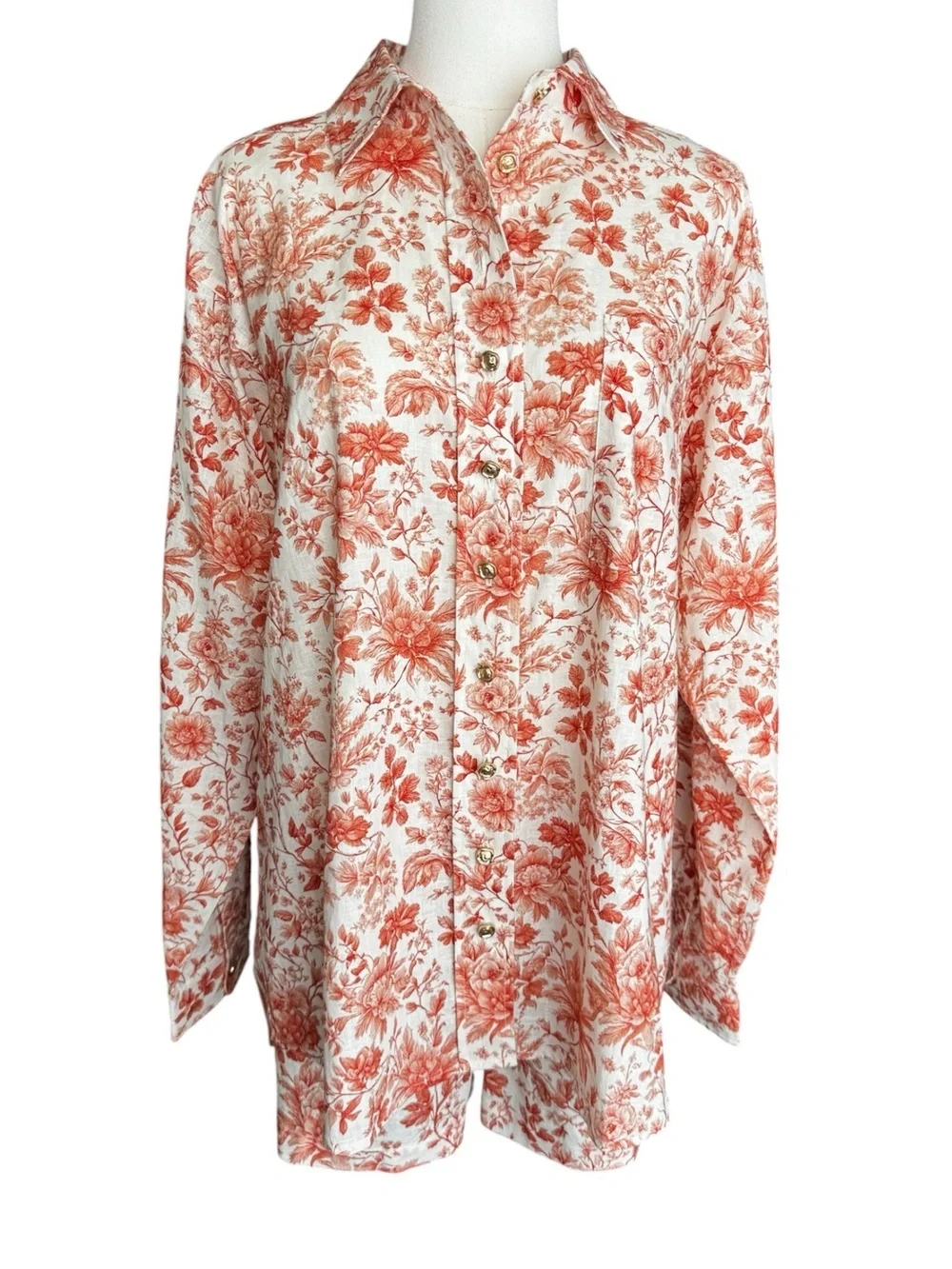 NWT V. Chapman The Austin Shirt & The Oliver Short in Red Toile Small/4